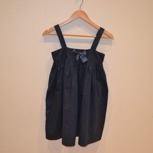 United Colors of Benetton Girls (L) Navy Blue Polka Dot Bow Dress